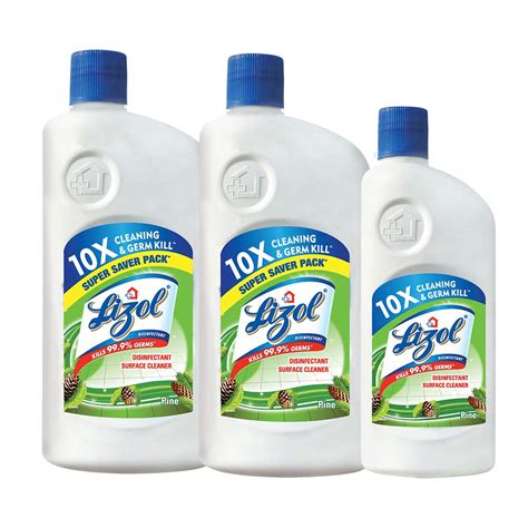 Lizol Disinfectant Surface & Floor Cleaner Liquid, Pine - 975 ml (Pack ...