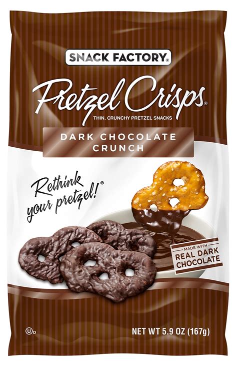 Snack Factory Pretzel Crisps CM31 Dark Chocolate Covered Pretzels 5.5 ...