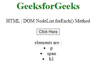 JavaScript NodeList Foreach 的图像结果