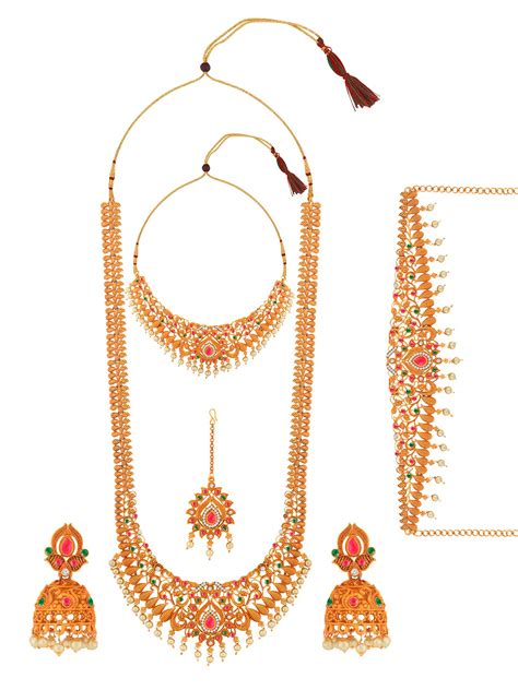 Buy Nagneshi Art Bridal Traditional Gold Plated Synthetic Stone Ethnic ...