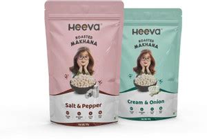 Heeva Makhana Salt & Pepper and Cream & Onion Price in India - Buy ...
