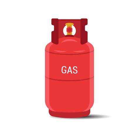 Red gas cylinder on white background | Premium Vector