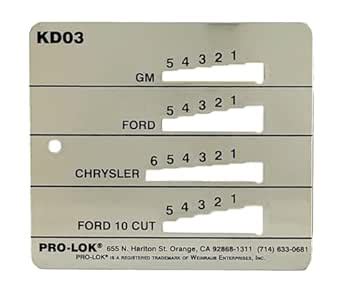 Pro-Lok Key Decoder - GM, Chrysler, Ford & 10cut : Amazon.in: Car ...