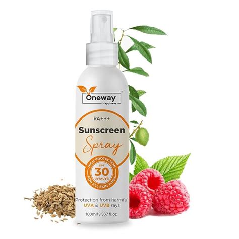 Oneway Happiness Sunscreen Spray Lotion for Women & Men |SPF 30 PA ...