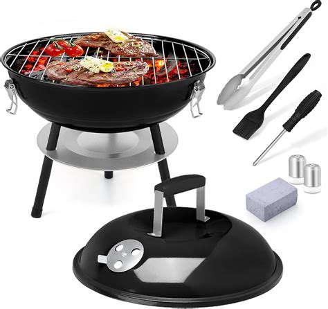 Amazon.com: Joyfair 14in Small Charcoal Grill with Tools, 7Pcs Portable ...
