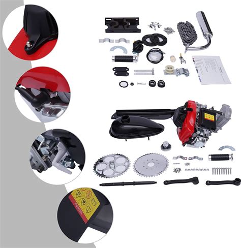 Buy DNYSYSJ 49CC Petrol Gas Motor Kit 4-Stroke Bicycle Bike Motor Kit ...