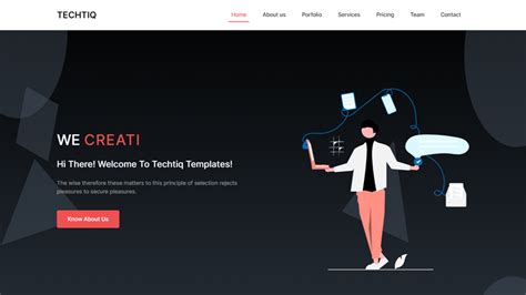 Techtiq - Responsive One Page Multipurpose Template | Themesdesign