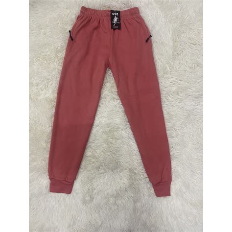 SD New Mens plain jogger pants makapal tela with zipper unisex cod ...