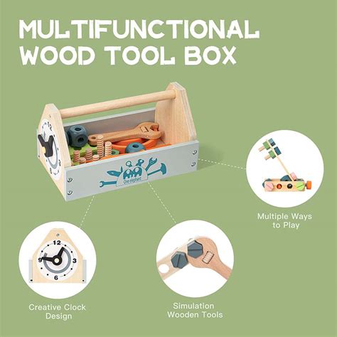 Playbox Pretend Play Wooden Toy Tool Kit Imagination and Creativity Fix ...
