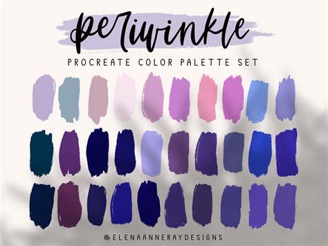 Periwinkle Procreate, 7 Procreate Color Palettes, Procreate Tools ...