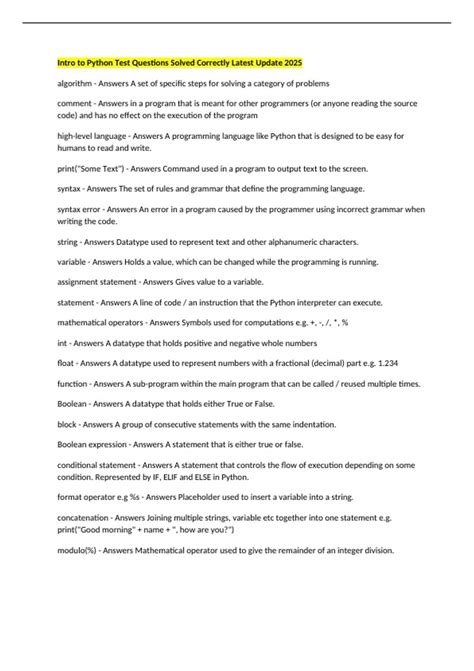 Image result for Python Test Questions