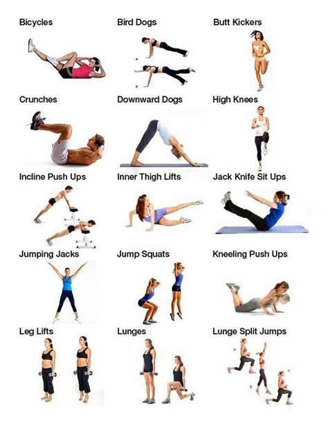 gym workout exercise name