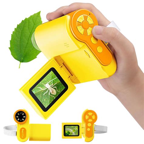 Barchrons Microscope for Kids, 1000X Pocket Handheld Microscope with 6 ...