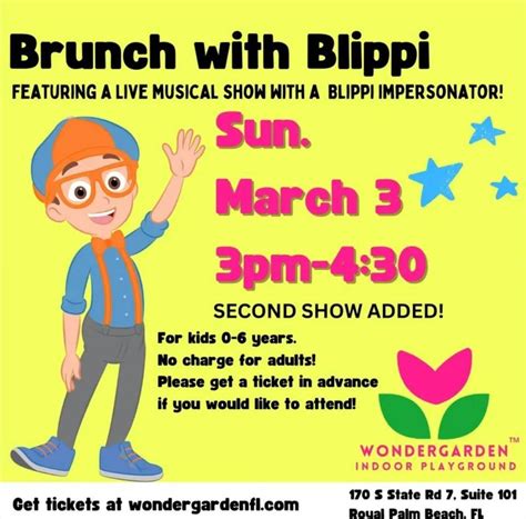 Brunch with Blippi!, 170 S State Road 7 Suite 101, Royal Palm Beach, FL ...