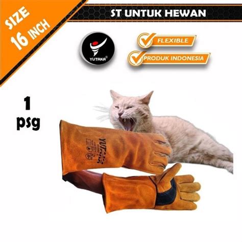 Jual Sarung tangan Las Kulit yutaka Anti Gigitan Binatang 16 inch ...