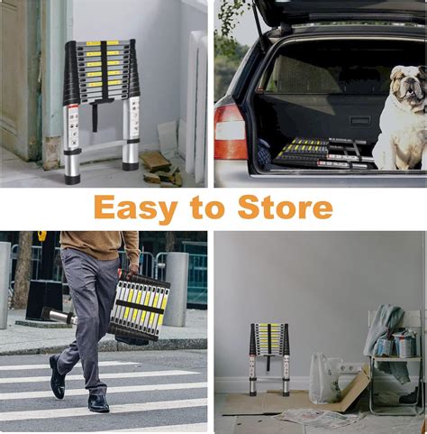 LiGuVCY Telescoping Extension Ladder 14.5 FT, Folding India | Ubuy
