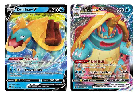 Pokemon Vmax Card Set - Drednaw VMAX 015/073 & Drednaw V 014/073 ...