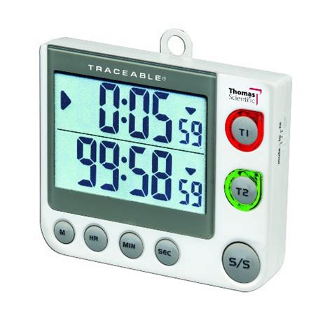 Thomas 5017 Traceable Flashing LED Big-Digit Dual Channel Timer, 3 ...