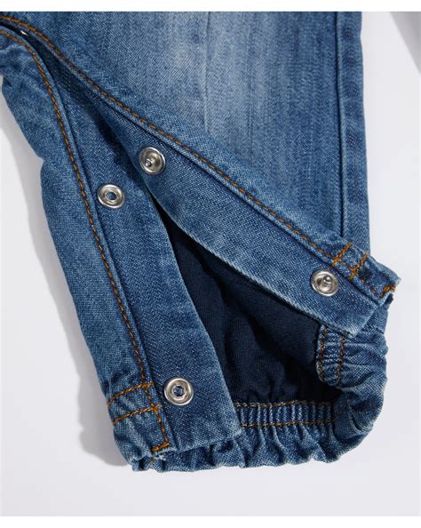 Buy Girls Full Sleeves Denim Dungaree And Bodysuit Set Frill Detail ...