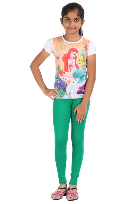 Be-Style Girls Green Leggings