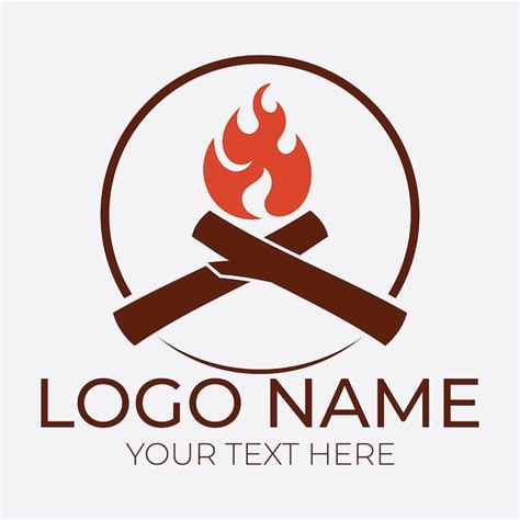 Bonfire logo design template illustration | Premium Vector