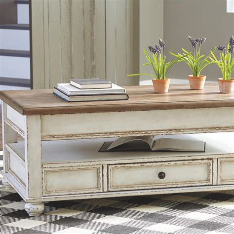 Ashley Furniture, Realyn Traditional Lift Top Cocktail Table | Zola