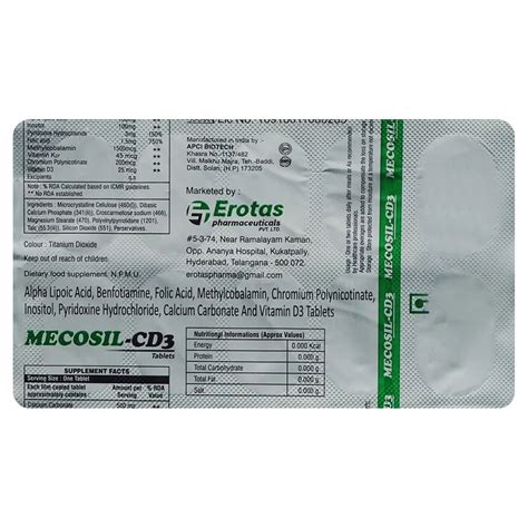 Buy Mecosil-CD3 Tablet | 19 Minutes Delivery | Apollo Pharmacy