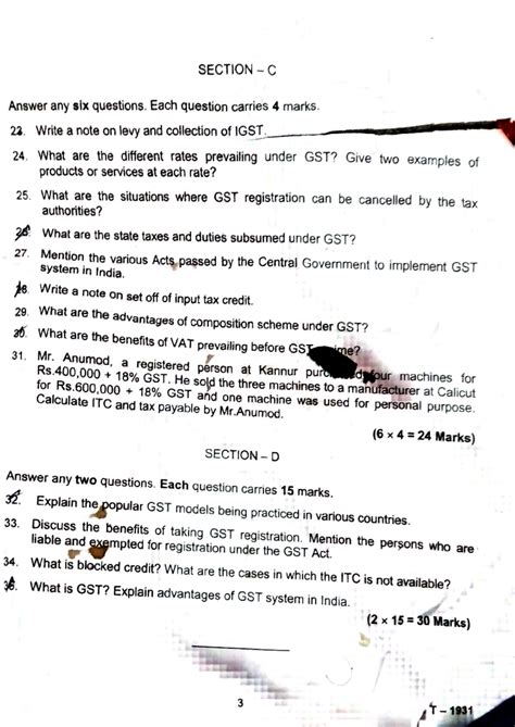 GST System Overview: Key Questions and Answers for Exam Prep - Studocu
