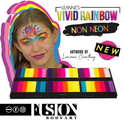 Leanne's Vivid Rainbow Petal Palette NON NEON - The Paint and Party Place