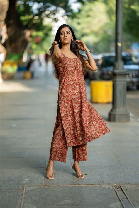 Varnam Madder Kalamkari Co-ord Set – Entwine