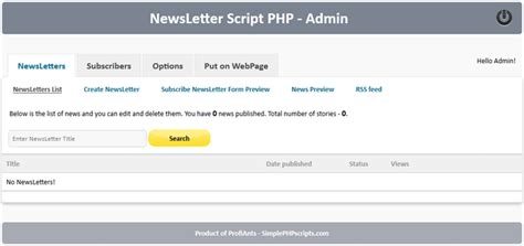 Newsletter PHP Script 的图像结果