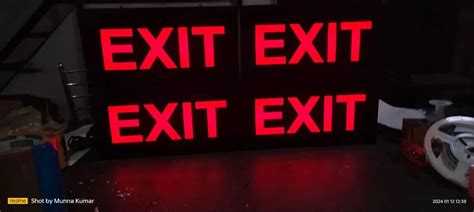 Exit Signage - 7 W LED Emergency Exit Signs Service Provider from Vasai