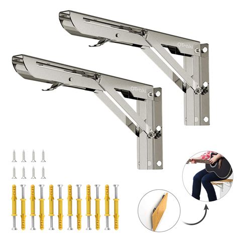 Buy OTraki Folding Shelf Brackets 300mm 2 Pack Wall Brackets for ...