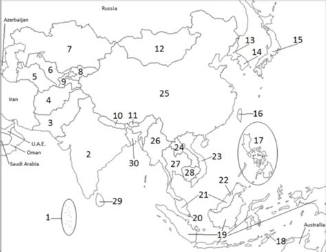 Image result for Asia Map Test