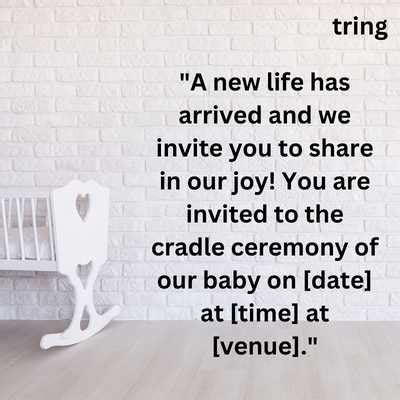 90+ Unique Cradle Ceremony Invitation Card, Message, Templates