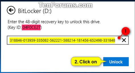 Recovery Key Windows 10 的图像结果