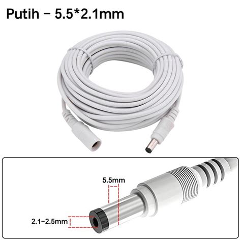Promo XIHANCAM Kabel Power DC 5V 3.5mm Kabel CCTV 5 10 Meter Koneksi ...