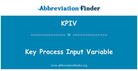 Image result for Key Process Input Variables