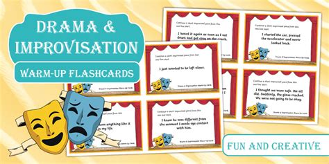 Drama & Improvisation Warm-Up Flashcards