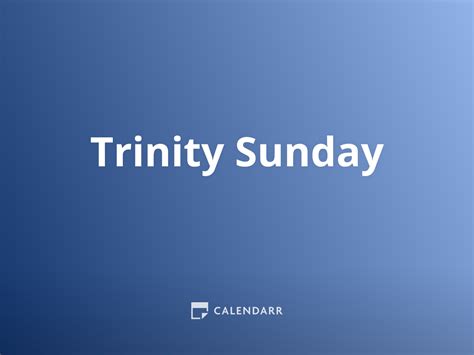 Trinity Sunday | May 31 - Calendarr
