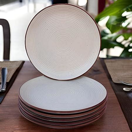 Buy ARTYSTA 'Smokey Marble' Ceramic Plates for Dinner Stoneware Plates ...