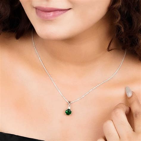 Silver Royal Green Classy Pendant – Zalkari
