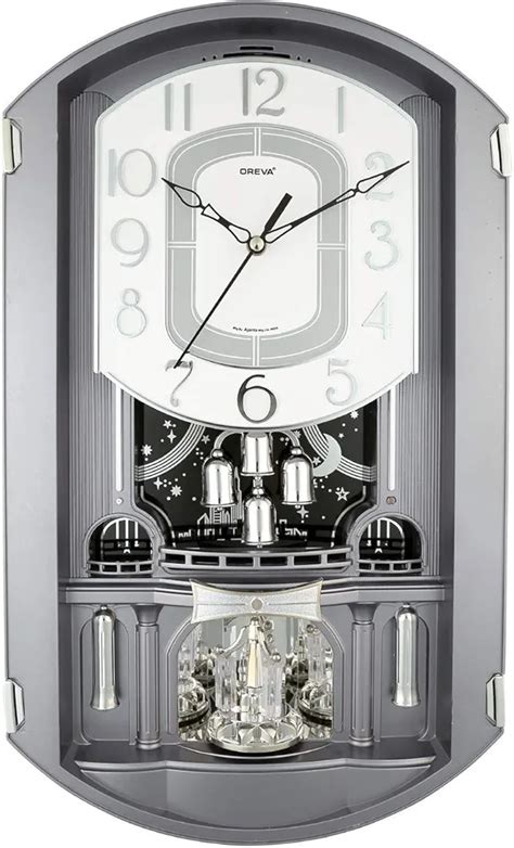 OREVA Plastic Rotating, Swinging and Musical Pendulum Wall Clock (29.5 ...