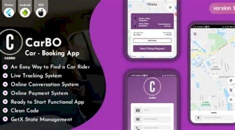 CarBo v1.0 – Online Car Booking Flutter App UI Kit Template - Null Scripts