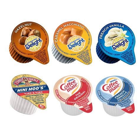 Coffee Liquid Creamer Variety Pack, Individual Creamers Singles ...