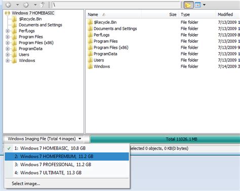 Open Wim File 的图像结果