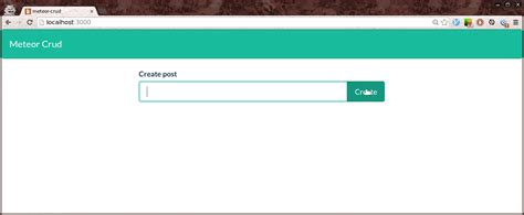 Simple Crud app in Meteor – Raj Anand