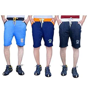 Buy Ezee Sleeves Men's Cotton Sports Shorts | Pack of 3 | Comfortable ...