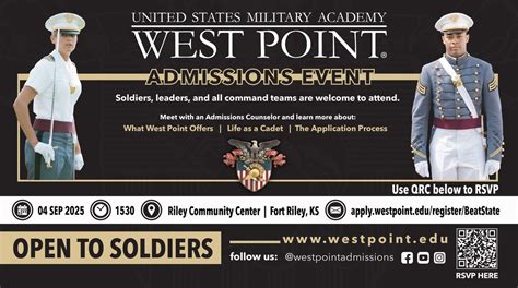 West Point Admission Event, Riley's Community Center, 446 Seitz Drive ...