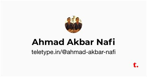 Ahmad Akbar Nafi — Teletype